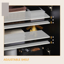 HOMCOM High Gloss Storage Cabinet for Bedroom Living Room Dining Room Black