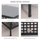 Outsunny Outsunny Rattan Coffee End Table Garden Outdoor Furniture Square Wicker