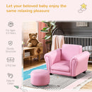HOMCOM Kids Sofa Chair Set Armchair Seating Seat Bedroom Playroom Stool Pink