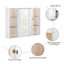 HOMCOM Wall Mounted Bathroom Storage Cabinet w/ Mirrored Door, Adjustable Shelf