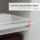 Vinsetto Mobile Printer Stand w/ Storage Shelf Universal Wheels for Home White