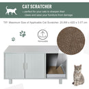 PawHut Cat Litter Box Enclosure & House w/ Nightstand/End Table Design, Grey