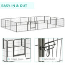 PawHut Heavy Duty Dog Pen with 2 Doors, 16 Panels Dog Playpen Puppy Pen, 60H cm
