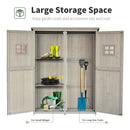 Outsunny Garden Shed Outdoor Storage Unit w/ Asphalt Roof and Three Shelves
