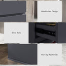 HOMCOM Bedroom Chest of Drawers, High Gloss 4 Drawers Dresser, Drawer Unit