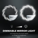 kleankin LED Dimming Lighted Bathroom Mirror with Smart Touch, Anti-Fog, 60cm