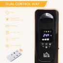 HOMCOM 2720W Oil Filled Portable Radiator Heater W/ Remote Control - Black