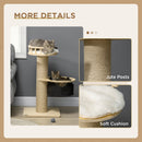 PawHut 84cm Kitty Activity Centre w/ Jute Scratching Post - Natural Finish