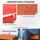 Outsunny 5 Pieces Outdoor Patio Furniture Set Wicker Conversation Set Brown