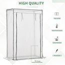 Outsunny 100 x 50 x 150cm Greenhouse w/ Zipper Roll-up Door Outdoor White