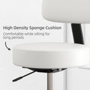 HOMCOM Adjustable Swivel Salon Chair Padded Seat Back 5 Wheels White