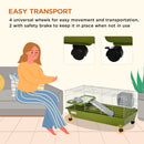 PawHut 89cm Small Animal Cage For Rabbit Ferret Guinea Pig W/ Food Dish Green