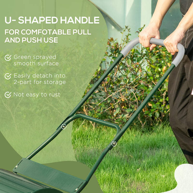 Outsunny 40L Lawn Roller Grass Ground Garden Push / Tow Landscaping Erasing Sod