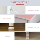 HOMCOM 3 Drawer Chest of Drawers w/ Wooden Top for Kid Room Closet Hallway Pink