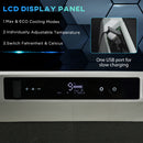 Outsunny 50L Car Refrigerator 12V Portable Freezer w/ Inner LED Light, Wheels