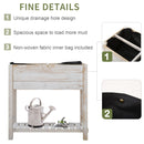 Elevated Wooden Planter Garden Grow Box with 2 tiers, 4 Pockets, 81x40x79cm