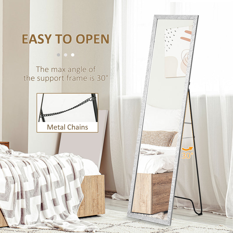 HOMCOM Full Length Mirror Free Standing Mirror Dressing Mirror for Dorm Home
