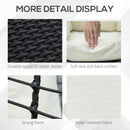 Outsunny Swivel Egg Chair Rattan Outdoor Chair with Cushion for Patio Black