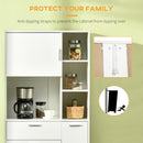 HOMCOM Freestanding Kitchen Storage Unit Cupboard Cabinets Drawers  Shelf