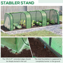 Outsunny Tunnel Greenhouse Steel Frame for Garden Backyard w/ Zipper Doors