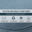 HOMCOM Fabric Single Sofa Armchair Upholstered w/Pillow Wood Leg Livingroom Blue