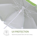 Outsunny arc1.7m Outdoor Beach Umbrella Parosol Tilt Sun Shelter w/  Bag Green