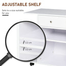 Vinsetto Desk Side Printer Stand - Table with Wheels, Rolling Printer Cart, White