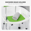 HOMCOM Shower Stool for the Elderly and Disabled, Adjustable Shower Stool