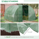 Outsunny 4 x 3M Walk-in Garden Polytunnel Greenhouse Galvanised Steel W/ Door