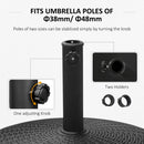 Outsunny 25kg Resin Patio Umbrella Base Parasol Stand Weight Deck W/ Wheels