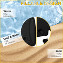 Outsunny 7kg Parasol Base  w/ Wheels Water and Sand, Up to 75kg Black