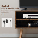 HOMCOM TV Unit Cabinet for TVs up to 55Inches with Cupboard Shelves, Brown