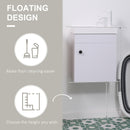 kleankin Bathroom Vanity Unit with Basin, Wall Mounted Wash Stand, White