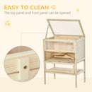 PawHut Wooden Hamster Cage w/ Storage Shelf, Openable Top for Gerbils and Mice