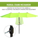 Outsunny 4.6M Garden Patio Umbrella Canopy Parasol Sun Shade w/o Base Green