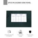 Outsunny Garden Gazebo Marquee Replacement Exchangeable Side Panel Green 3m