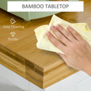 HOMCOM Rolling Kitchen Cart Storage Trolley with Drawer Towel Rail White