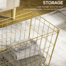 HOMCOM Side Table Set of 2, Modern Coffee End Bedside Storage Tables White