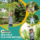 Outsunny Ninja Obstacle Course w/ Monkey Bar, Gym Ring, Climbing Rope, Ladder