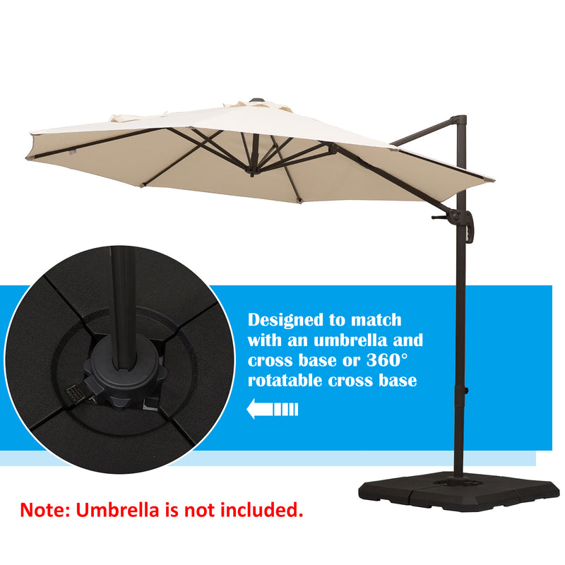 Outsunny Set of Parasol Base Stand Weights for Cantilever Umbrella U