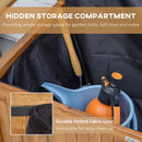 Outsunny 2 Seater Wood Garden Storage Bench Outdoor Storage Box Natural