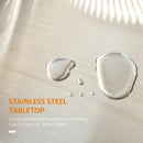 HOMCOM Rolling Kitchen Cart Storage Trolley with Drawer Towel Rail Steel White