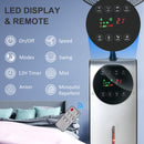 HOMCOM Pedestal Fan With Water Mist Spray Standing Fan W/ 3.1L Water Tank Black