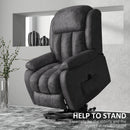 HOMCOM Power Lift Recliner Sofa Chair for Elderly with Remote and Side Pockets