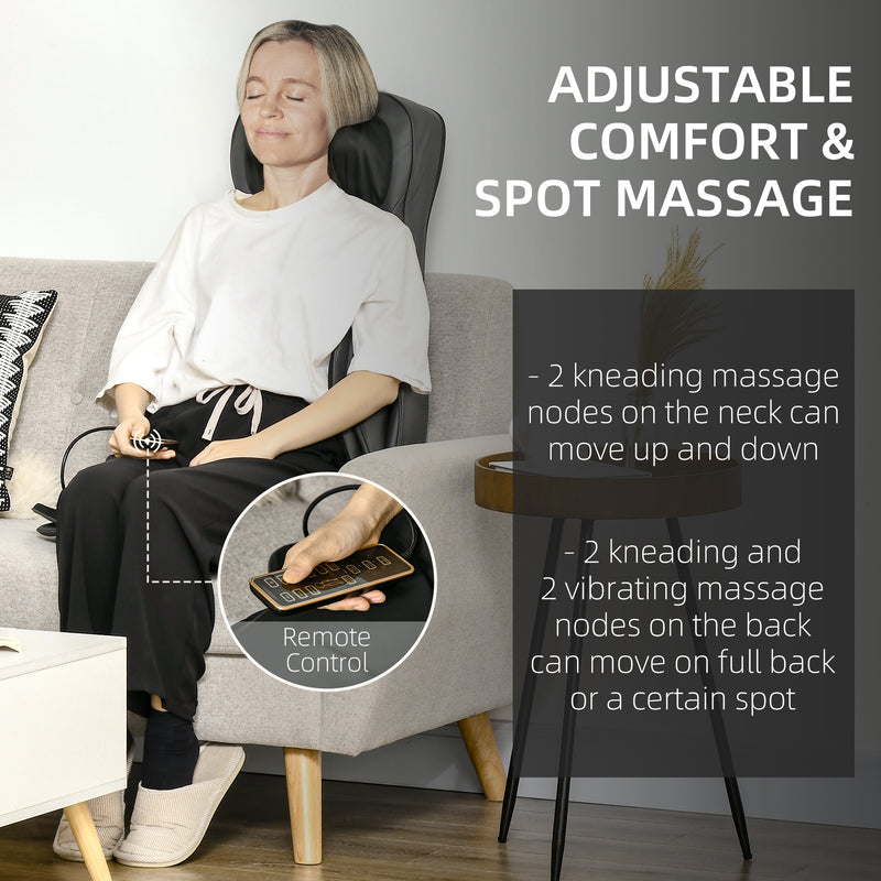 HOMCOM Back & Neck Massager w/ Heating Deep Tissue Kneading Compress Vibrating