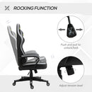 Vinsetto Racing Gaming Chair w/ Lumbar Support, Gamer Office Chair, Black Grey