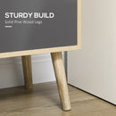 HOMCOM Freestanding Bookshelf with Bottom Cabinet and 6 Open Shelves, Natural