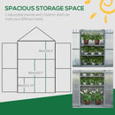 Outsunny 80x47x138cm Wood Cold Frame Greenhouse for Plants PC Board Grey