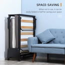 HOMCOM Folding Bed with Mattress, Portable Guest Bed with Memory Foam and Wheels