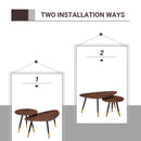 HOMCOM Coffee Table Set of 2 Nesting End Side Tables Living Room Home Office
